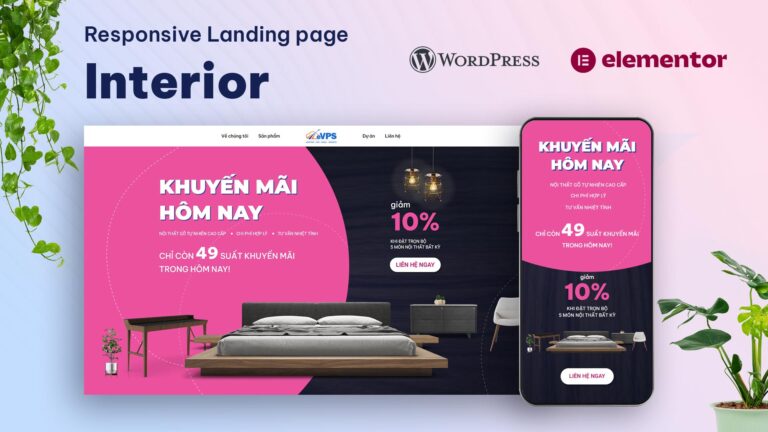 Xây dựng landing page nội thất bằng Elementor