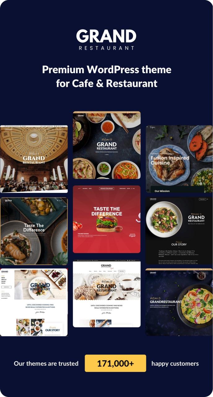 Grand Restaurant WordPress - Giải pháp công nghệ EVPS.VN - Web hosting, Cloud VPS, Business Email, Thiết kế website chuẩn SEO