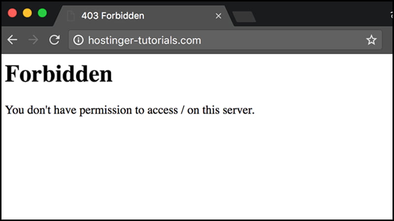 Lỗi HTTP Error 403 Forbidden